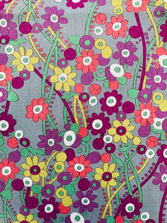A lovely Purple and Orange ‘Pearl’ Liberty Tana Lawn 13”x 9”