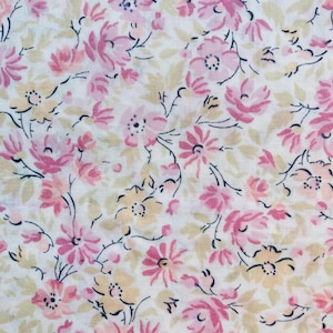 &quot;Eine 1980er Jahre rosa und beige Liberty Tana Lawn Vintage 17 x 9,5 &quot;&quot;Miranda&quot;&quot;&quot;