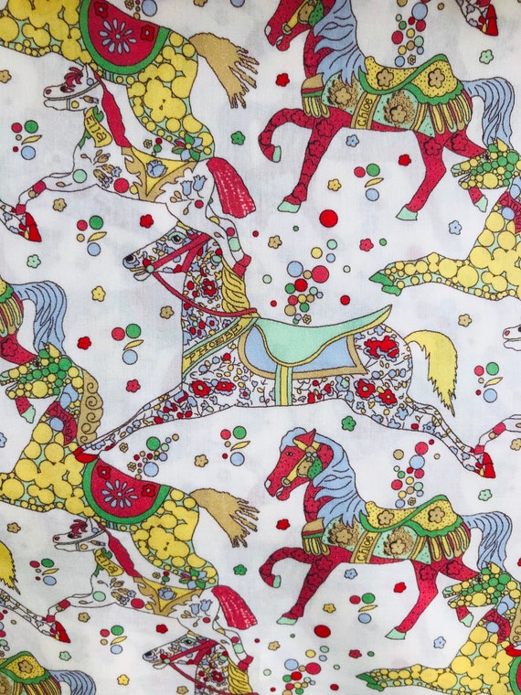 Novelty Liberty ‘My Little Pace’ Tana Lawn Vintage 13”x 9” Pony.