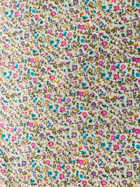 Liberty Tana Lawn Pink , turquoise ‘Newland’ 13 x 10” Patchwork Crafting