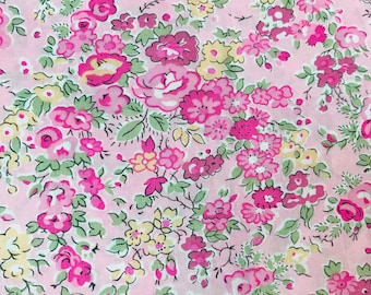 Pink ‘Tatum’ Liberty Tana Lawn 13”x 9” Fabric,