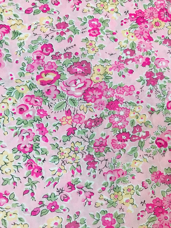 Pink ‘Tatum’ Liberty Tana Lawn 13”x 9” Fabric,