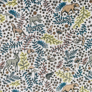 "Ein wunderschöner grün-brauner ""Feldberg Forest"" Liberty Tana Lawn 13 "x 9"" Crafting Patchwork."