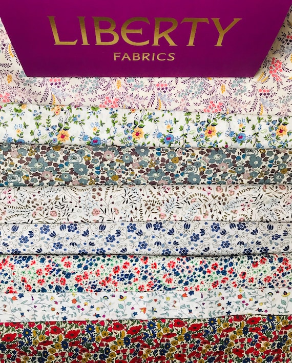 A Beautiful ‘Petites 2’ fabric bag. 8 x #Liberty #Tana #Lawn pieces 6”x 9”.