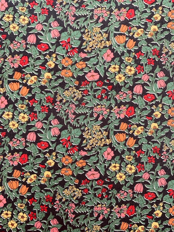 A Lovely Green and Pink ‘Alicia Bell’ Tana Lawn 13”x 9” Fabric. Free International postage