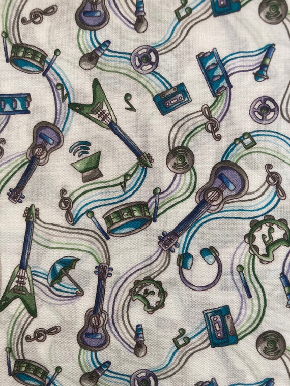 A lovely Blue and Green Novelty ‘Bertie’ Liberty Tana Lawn 13”x 9”