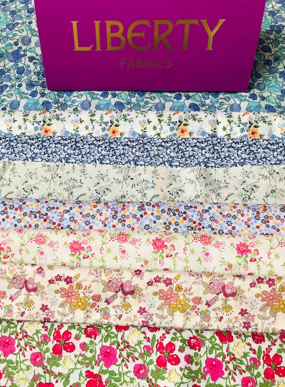 Liberty Tana Lawn ‘Flower Show’ fabric pack. 8 different pieces, a generous 6”x 9”