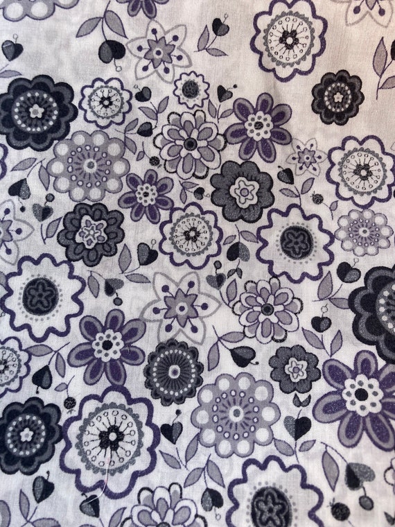 Black ‘Lauren’ Liberty Tana Lawn 13”x 9”