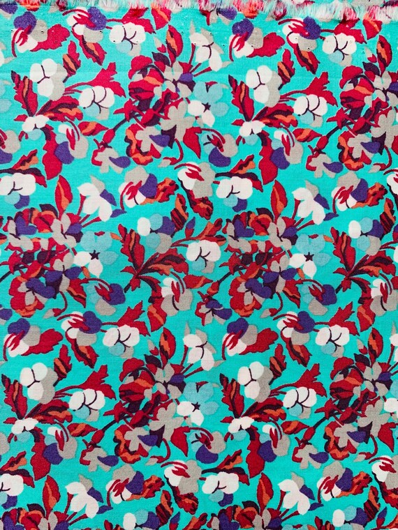 Collectors Corner Liberty Tana Lawn Green and Turquoise ‘Sarah’ 14 x 10” Patchwork Crafting