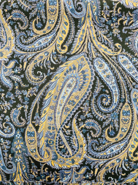 Liberty Tana Lawn 13”x 9” Discontinued Yellow and Green ‘Felix and Isabelle’ Paisley.  International Shipping