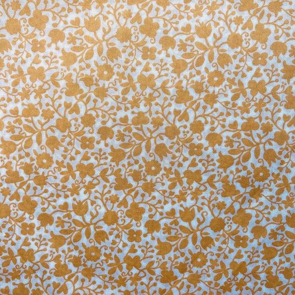 A Beautiful, Discontinued, Yellow And White ‘Floral Stencil’  Liberty Tana Lawn 13”x 9” #Adele