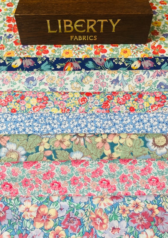 A Beautiful ‘Granny’s Favourites’ fabric pack. This pack contain 8 pieces of Liberty Tana Lawn cottons, cut to a generous 6”x 9” size.
