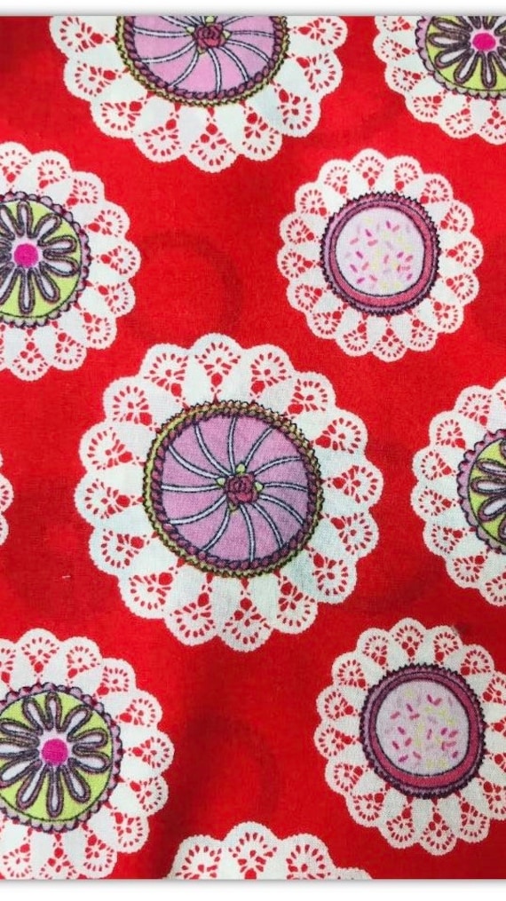 Liberty Tana Lawn 13”x 9” Red, discontinued design. International Shipping