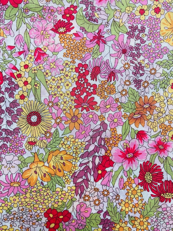 A Beautiful Pink and Green ‘Margaret Annie’ Liberty Tana Lawn 13”x 9” Crafting Patchwork