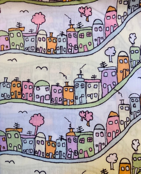 A rare Novelty Liberty ‘Little Lucy’ Tana Lawn Vintage 13”x 9”. A Lovely cotton, house design fabric.