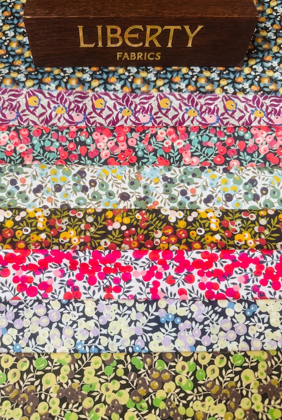 Purely Berries, A Lovely Liberty Tana Lawn fabric Pack. 8 pieces, 6”x 9”
