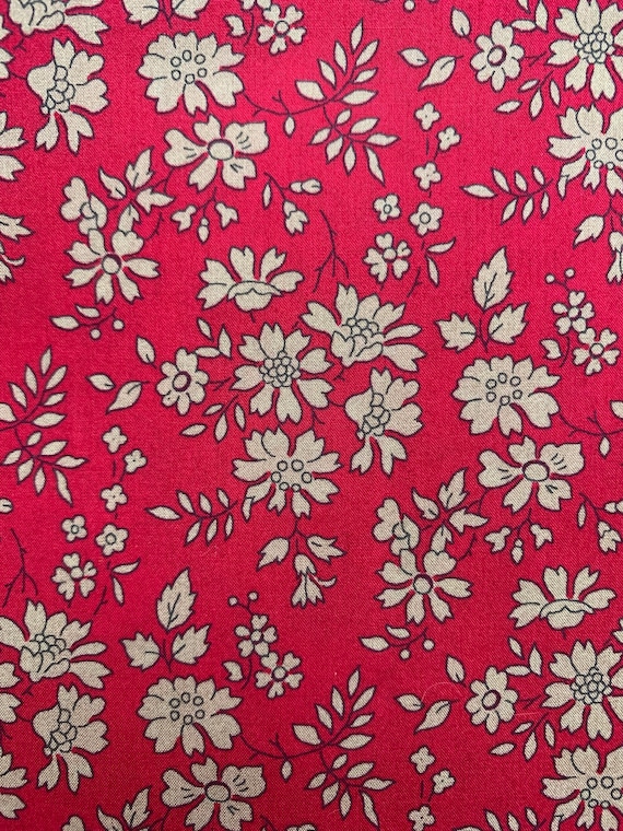 A vibrant Red ‘Capel’ Liberty Tana Lawn 13”x 9”
