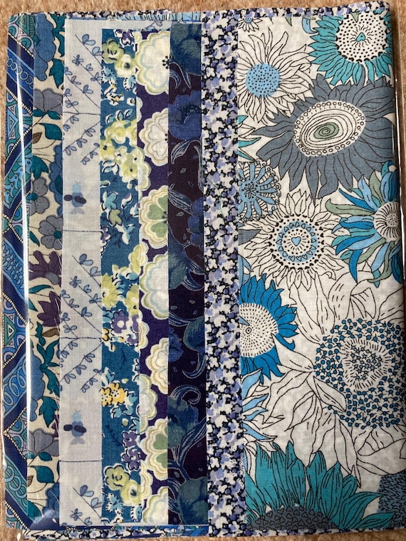 Liberty Tana Lawn Fabric, ‘Beautiful Blues’, Pieces of 8, Cut to a generous 6"x 9".