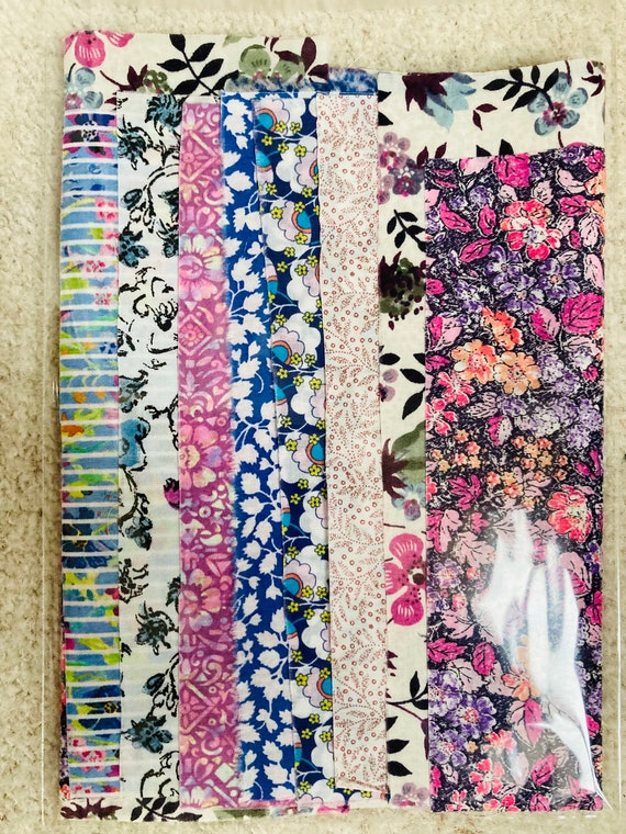 A Superb end of line Liberty Tana Lawn Fabric Pack. 8 beautiful pieces, cut to a generous 6”x 9”. Most of these packs are one offs.