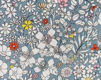 June’s Meadow, A Lovely Grey and White, Classic Design. Liberty Tana Lawn Fabric 13”x 9”
