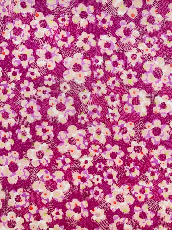 A lovely colourway of Pink and Purple in this ‘Eleanabella’ Liberty Tana Lawn 13”x 9” Crafting Patchwork