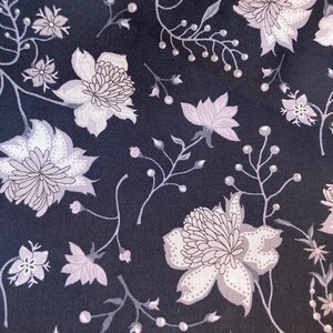 Black and Grey ‘Nikita’ Liberty Tana Lawn 13”x 9”