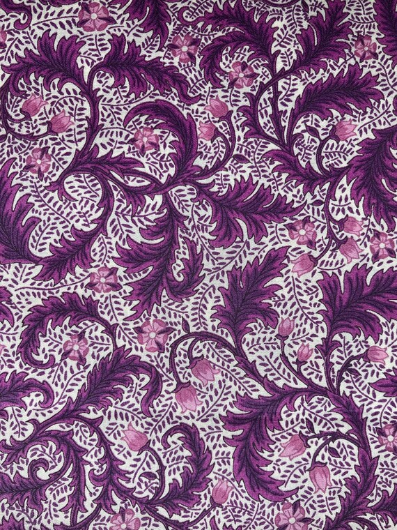 A Beautiful, Discontinued Pink and Purple ‘Dorothy Watton’ Liberty Tana Lawn 13”x 9” Crafting Patchwork