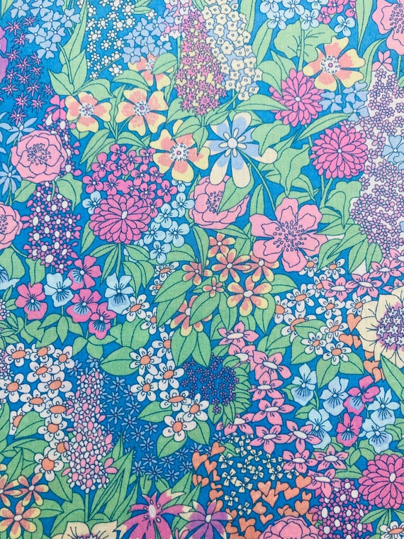 A Gorgeous Blue And Pink ‘Ciara’ Liberty Tana Lawn 13”x 9”