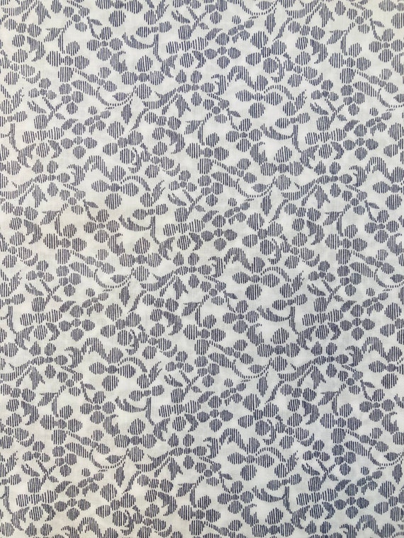 A Discontinued, Grey And White ‘Daisy Stitch’  Liberty Tana Lawn 13”x 9” #Adele