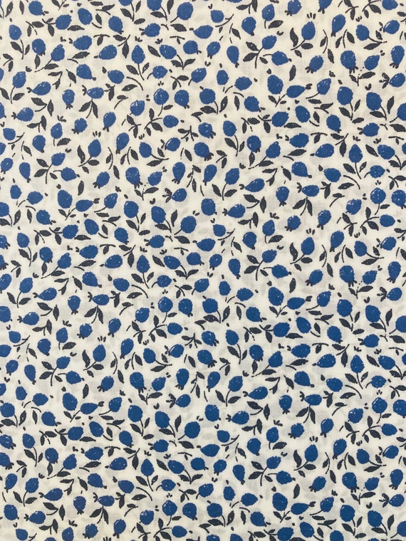 Liberty Tana Lawn blue ‘Ed’ 13”x 9”, discontinued colourway