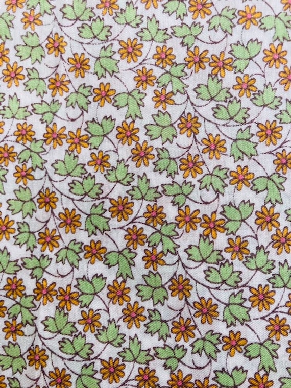 A lovely Green And Orange ‘Unnamed’ Vintage Liberty Tana Lawn 17” x 10” #Adele