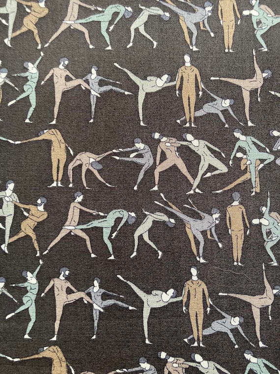 A lovely Black and Grey ‘Tiny Dancer’ Novelty Liberty Tana Lawn 13”x 9”