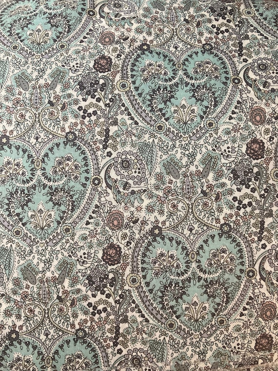 A Beautiful Pale Blue And Grey ‘Kitty Grace’ Liberty Tana Lawn 13”x 9” Crafting Patchwork