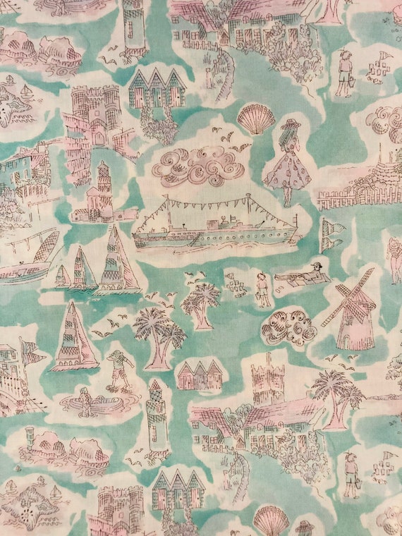 Liberty Tana Lawn 40 x 50cm Vintage Green ‘Isle of Wight’ fabric