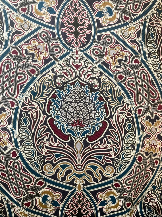 A Beautiful Burgundy And Grey ‘Gambier’ Liberty Tana Lawn 13”x 9” Crafting Patchwork