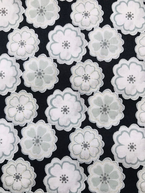 Liberty Tana Lawn 13”x 9” Black Discontinued Spring 2003 ‘Toria’. International Shipping