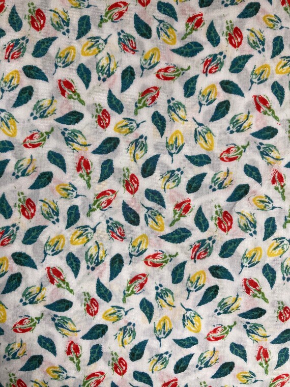 A Beautiful Yellow And Green ‘Estella and Annabelle’ Liberty Tana Lawn 13”x 9” Crafting Patchwork