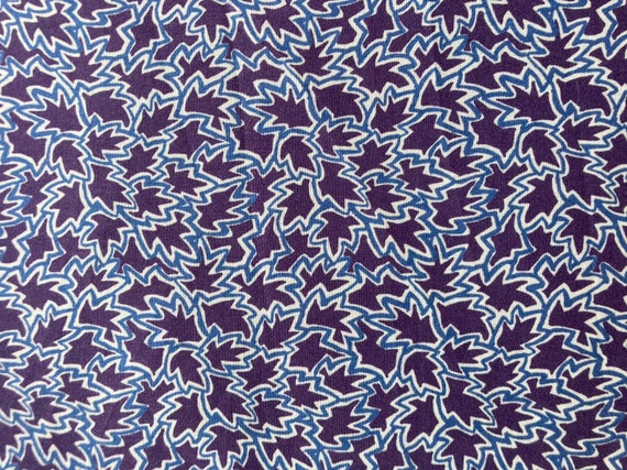 A Vintage blue and purple ‘Tree Tops’ Liberty Tana Lawn 13”x 9” Crafting Patchwork