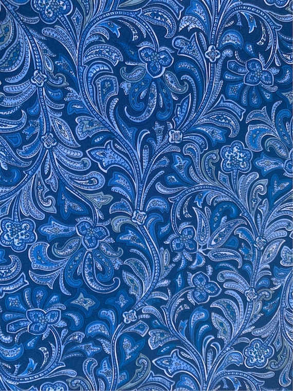 Liberty Tana Lawn 13”x 9” A Gorgeous Blue ‘Hendrix’ Paisley.