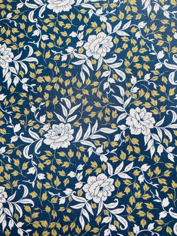 A Discontinued Navy And White ‘Franklin’ Liberty Tana Lawn 13”x 9” Crafting Patchwork