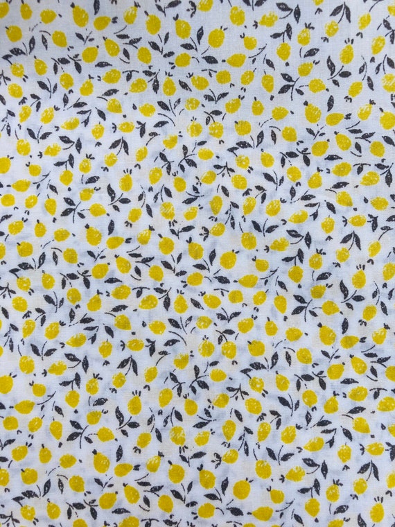 Liberty Tana Lawn Yellow ‘Ed’ 13”x 9” Vintage, rare colourway