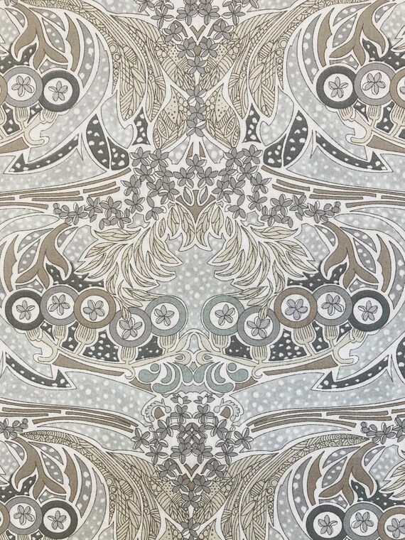 A Discontinued, Grey And White Liberty Tana Lawn, Meg’s Garden’ 13”x 9” #Adele