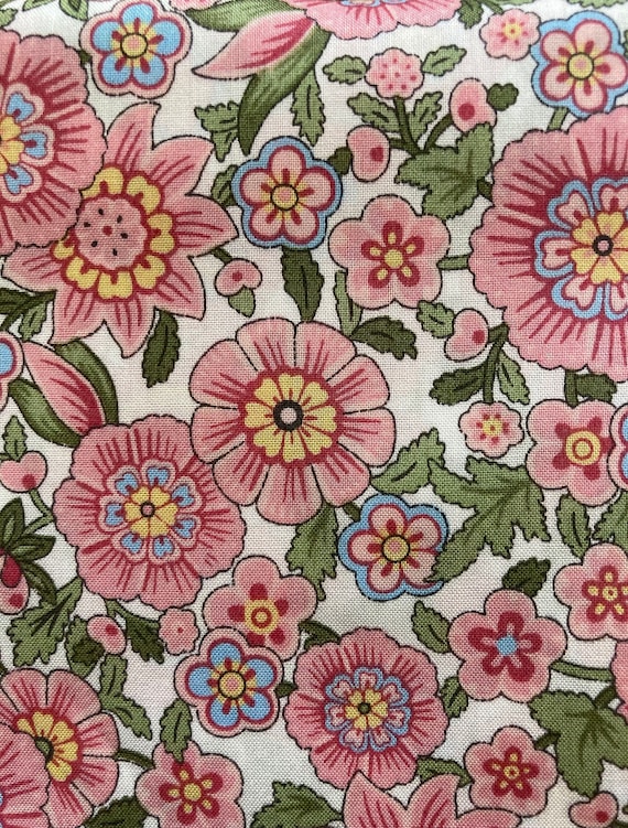 Pink ‘Razai’ Liberty Tana Lawn 13x 9” Great for making a face mask.
