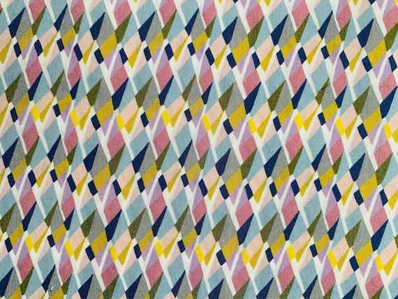 A Lovely Purple and Yellow ‘Blake’ Liberty Tana Lawn 13”x 9” Fabric.