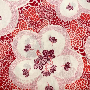 Juna, Liberty Tana Lawn, från 2005, rött och rosa tyg 40 x 50 cm Patchwork och hantverk