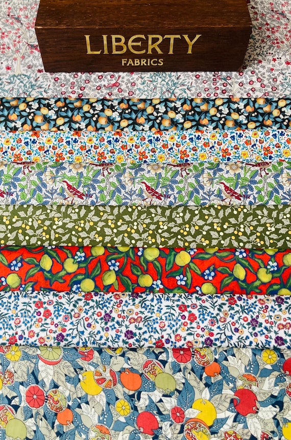 Liberty Tana Lawn ‘The Orchard’ fabric pack. 8 different pieces, cut to a generous 6”x 9”