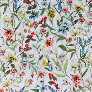 A Gorgeous Liberty Tana Lawn 13” x 9” fabric Orange and Green ‘Megumi’