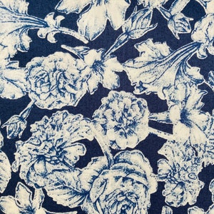 Liberty Tana Lawn  Blue ‘Sheree’ 13”x 9” Ideal for making a face mask.