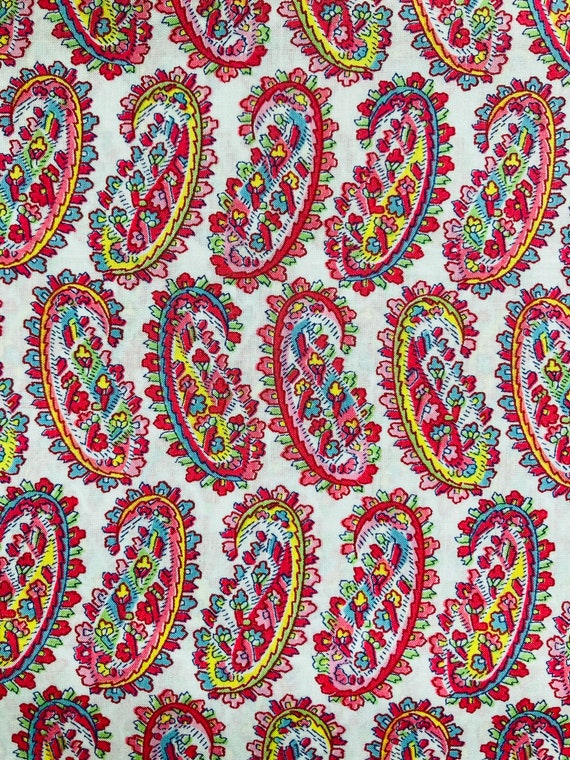 A Beautiful Pink and Yellow ‘Oxton’ Liberty Tana Lawn 13”x 9” Crafting Patchwork