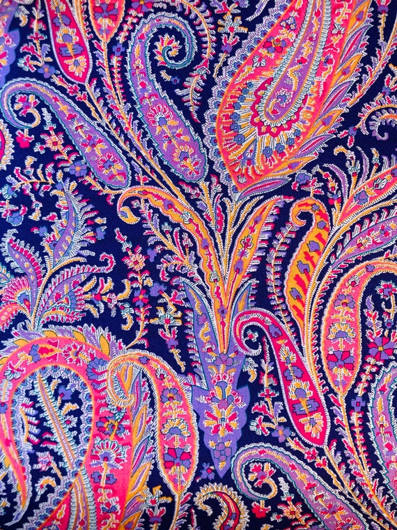 Liberty Tana Lawn Purple and Orange ‘Felix and Isabelle’ 17” x 17” Patchwork Crafting